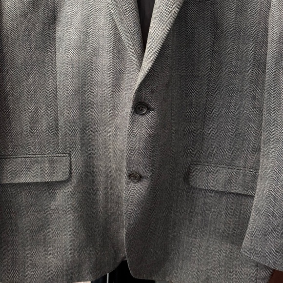 Ralph Lauren Men’s Charcoal Patterned Suit Jacket Blazer 100% Wool - Picture 3 of 9